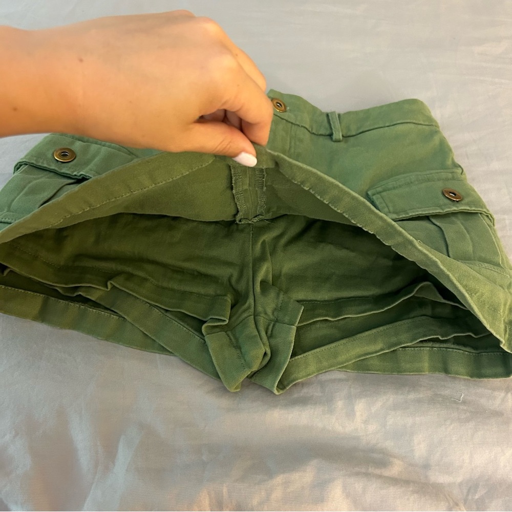 Princess Polly Yesenia Cargo Skort Olive Green 2 Midrise Mini Skirt Shorts Under - Picture 10 of 16
